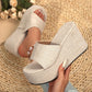 👡 50% RABATT! 🔥 Öppna Slip-on-sandaler med Kilklack för Kvinnor – Bekväm, Stilren & Perfekt För Sommaren ☀️