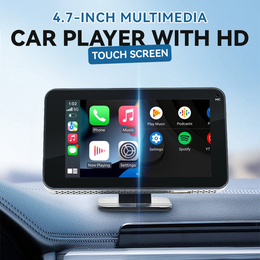 🚗 50% RABATT! 📱 4,7-tums HD-pekskärm för Multimedia i Bilen – Smart Underhållning, Svepstyrning & Enkel Installation 🎵