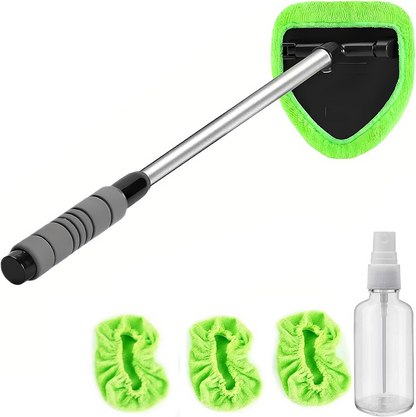 🚗 50% RABATT! 🧰 Verktygssats för Vindruterengöring med Förlängbart Handtag – Teleskopstång, Mikrofiberduk & Ideal För Djuprengöring Utan Spår ✨