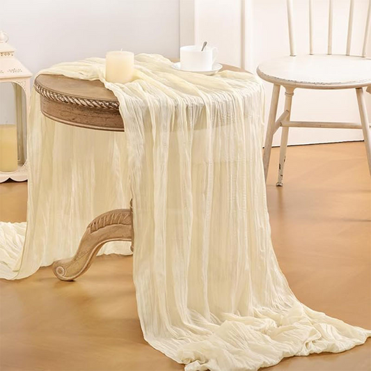 🏮 50% RABATT! 🕯️ Bohemisk Plisserad Bordslöpare – Texturerad Design, Premium Kvalitet & Perfekt För Bröllop, Fest & Eleganta Middagar ✨