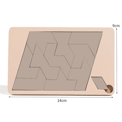 🧩 50% RABATT NU! ✨ Trä Tangram Pussel - 7 Färgglada Geometriska Former för Kreativt Lärande och Utveckling av Logiskt Tänkande 🔺🔷