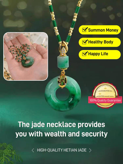 💚 60% RABATT! 📿 Grönt Jade Halsband för Fred – Natursten, Handarbeit & Beroligande Energi 🕊️