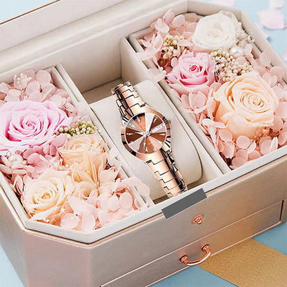 ⌚ 60% RABATT! ✨ Elegant Vattentät Damklocka - Safirglas & Diamantdekorerad Urtavla för Lyx och Varaktighet 💎🌟