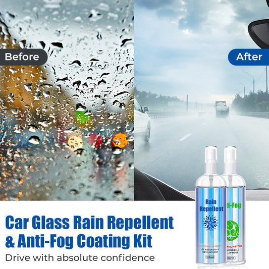 🚗 KÖP 2 FÅ 3! ✨ Regn- & Imavvisande Kit för Bilglas - Skapar Osynligt Skikt för Förbättrad Sikt i Alla Väder 🌧️🔍