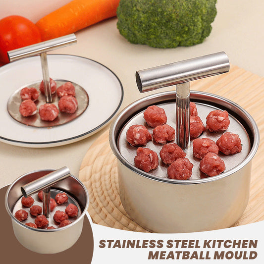 🍖 50% RABATT! 🎉 Rostfritt Stål Köttbulleform – Enhetlig Storlek, Lättpackad & Lättrengjord 📦