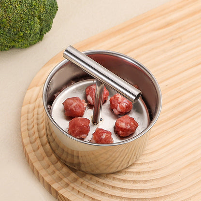 🍖 50% RABATT! 🎉 Rostfritt Stål Köttbulleform – Enhetlig Storlek, Lättpackad & Lättrengjord 📦