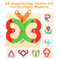 🧩 50% RABATT NU! ✨ Montessoripussel - Trägeometriska Former med Mönsterkort för Tidigt Lärande & Kreativ Utveckling 🎁🎄