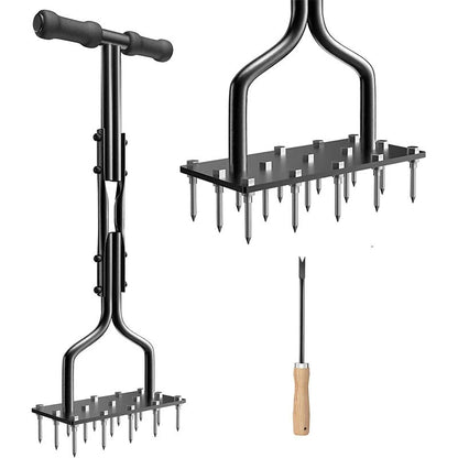 🍂 69% RABATT NU! ✨ Luftningsverktyg för Gräsmattor - Automatisk Rengöring med 5 Djupinställningar för Hälsosamt Gräs & Mark 🌱🔧