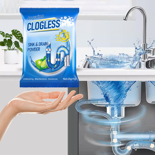 🧼 KÖP 1 FÅ 2! ✨ Rengöringspulver för Köksavlopp - Löser upp Fett, Matrester och Lukter på Naturlig Väg med Enzymformel 🌊🌿