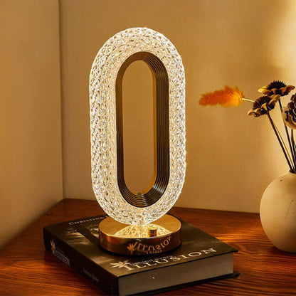 ✨ JULREA 50% RABATT! KÖP 3 FÅ 4! ✨ Uppladdningsbar Lyxig Kristall LED-nattlampa - 16 Färglägen med Touch-kontroll för Hemdekoration 🎄💎