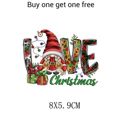 🎄 50% RABATT! ✨ 15-DELARS DTF-TRANSFERPAKET - Julmotiv för T-Shirts & Textilier, Enkel Överföring med Strykjärn, Perfekt för DIY-kläder och Gavor 🎁👕