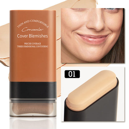 💄 KÖP 2, FÅ 1 GRATIS! ✨ Fuktgivande Lätt Foundationstick med Inbyggd Pensel – Naturlig Glans, Medel till Hög Täckning & Skonsam mot Känslig Hy 🔥📦