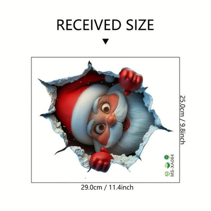 🎄 KÖP 1 FÅR 1 GRATIS! ✨ JULVÄGGDEKALER - Festliga Designer med Enkel Applicering, Perfekt för Hemmet och Kontoret, Skapar Julstämning Överallt 🎅🌟