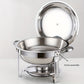 🧑‍🍳 69% REA NU! ✨️ Rostfritt Varmfack 5L - Med Bränsleställ & Gulddesign, Perfekt för Fester och Bufféer 🍲🔥