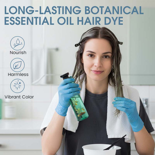 🌿 50% REA NU! 🔥 Botanisk Hårfärg med Eteriska Oljor - Skonsam & Långvarig, Perfekt för Naturlig Gråtmaskning ✨