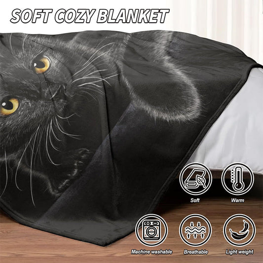 🐱 60% REA NU! 🔥 Mysig Allsäsongsfilt - Ultramjuk & Varm, Perfekt till Sofa och Säng ✨