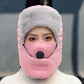 🧣 60% REA NU! ❄️ Vintermössa med Avtagbar Ansiktsmask - Varm & Andas Bra, Perfekt för Skidåkning och Friluftsaktiviteter ✨