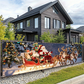 🎄 50% RABATT! ✨ JULBANNER FÖR UTOMHUS - Väderbeständig med Festlig Belysning, Snabb Monterning med Ställning, Perfekt för Trädgård och Fasad 🏡🎅