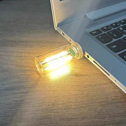 💡 50% RABATT! 🌙 Bärbar USB-nattlampa i Glasglob – Pekskärm, Justerbar Ljusstyrka & Många Färger för Sovrum/Bil/Camping ✨📦