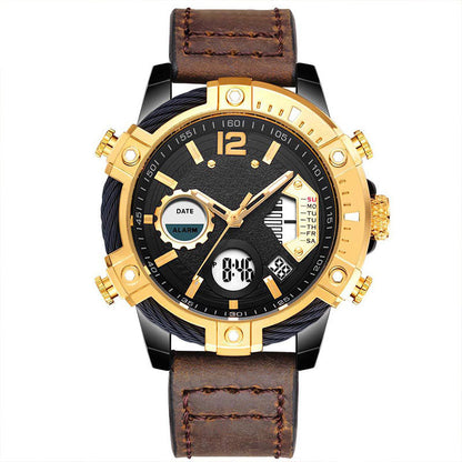 ⌚ 50% RABATT! ⏱️ Multifunktionell dubbeldisplay 3ATM vattentät kvartsur för män – Stoppur & datum – Robust & sportig – perfekt för vardag, träning eller äventyr 💪