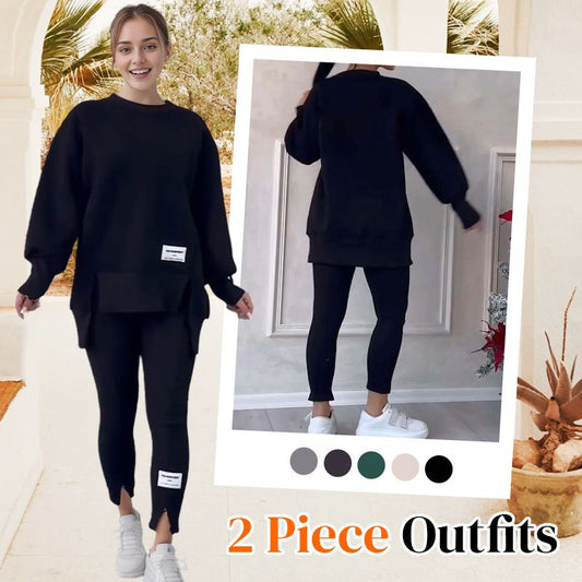 👚 60% RABATT NU! 🧘‍♀️ Avslappnat Set med Sweatshirt och Leggings – Bekvämt, Trendigt & Perfekt för Träning eller Avkoppling 🏃‍♀️📦
