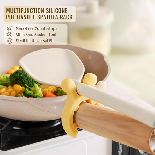 🥘 50% RABATT! 🎉 6-in-1 Silikon Topfgriff & Kochutensilienhalter – Hitzebeständig, Platzsparend & Leicht zu Reinigen 📦