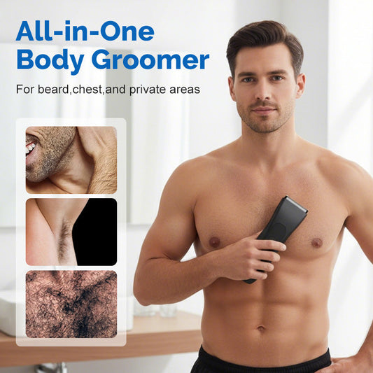 💈 50% RABATT NU! ✨ Digital Kroppstrimmer för Män – LCD-display, Vattentät & Olika Trimmhuvuden 📱⚡