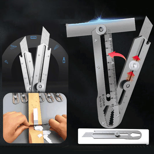 🛠️ 60% RABATT NU! 🔪 Universalfällkniv – Infällbart Avsnäppbart Blad, Fick-Säkert Lås & Ergonomiskt Grepp ⚙️📦
