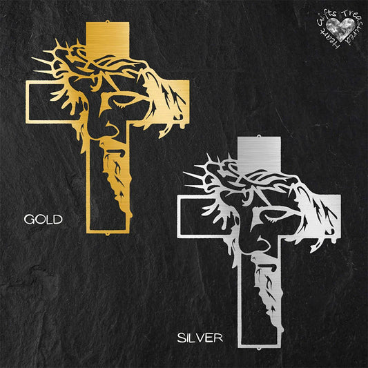 ✝️ 50% RABATT! 🕊️ Jesus Kors Metallskylt – Kristus Väggdekoration, Robust Design & Perfekt För Hemmet, Kyrkan Eller En Meningsfull Present 🙏