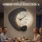 🕰️ 50% RABATT! ✨ Dekorativ Väggklocka i Nordisk Stil – Tyst Gång, Minimalistisk Design & Perfekt För Vardagsrum, Kök & Kontor 🏠