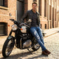 👖 60% RABATT! 🔥 Snygga Slitna Skinny Jeans för Män – Slim Tapered Passform, Andningsbar Bomull & Eleganta Rivna Detaljer för En Cool Look 💙