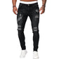 👖 60% RABATT! 🔥 Snygga Slitna Skinny Jeans för Män – Slim Tapered Passform, Andningsbar Bomull & Eleganta Rivna Detaljer för En Cool Look 💙