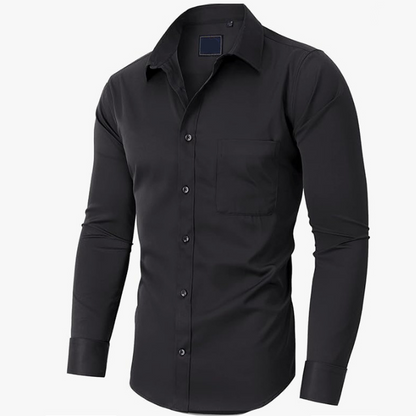 👔 60% RABATT! 👨 Enfärgad Långärmad Skjorta – Klassisk Passform, Mångsidig & Perfekt för Kontor och Tillfällen 💼