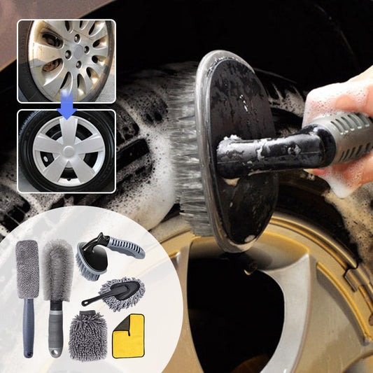 🚗 60% RABATT! 🧽 7-delars Repfri Bilhjulborstesats – Effektiv, Tidsbesparande & Skonsam mot Fälgar 🔧