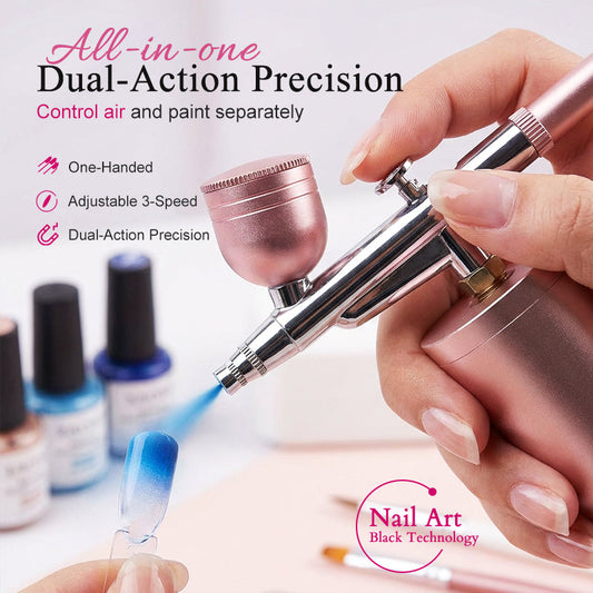 💄 60% RABATT! ✨ Trådlöst Airbrush Kit för Smink – Lättvikt, Lång Batteritid & Jämn Färgspridning 🌬️