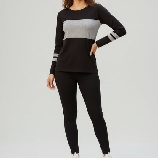 👚 60% RABATT! 👖 2-delat Damset Top & Byxor – Rundringad topp, Bekväm passform & Koordinerade färger ✨
