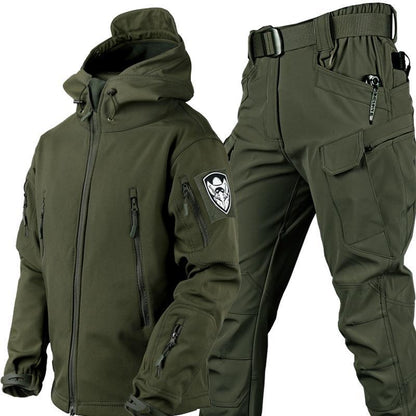 🧥 60% RABATT! ⛰️ Taktiskt Softshelljacka- & Byxset – Vattentätt, Vindtätt, Isolerande & Perfekt för Vinter/Terräng 🏔️