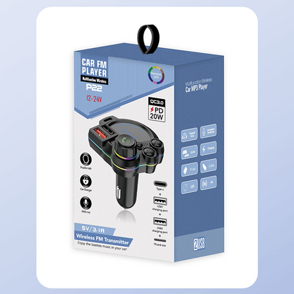 📻 50% RABATT! 🚗 Universell FM-Bluetooth-sändare med Dubbla USB-portar – Trådlös Musikströmning & Handsfree-samtal 🔌