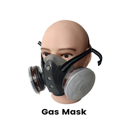 😷 50% RABATT! 🎁 Gasmask med Dubbla Filter & Aktivt Kol – Professionellt Skydd, Hög Filtrering & Andningsbar 🛡️
