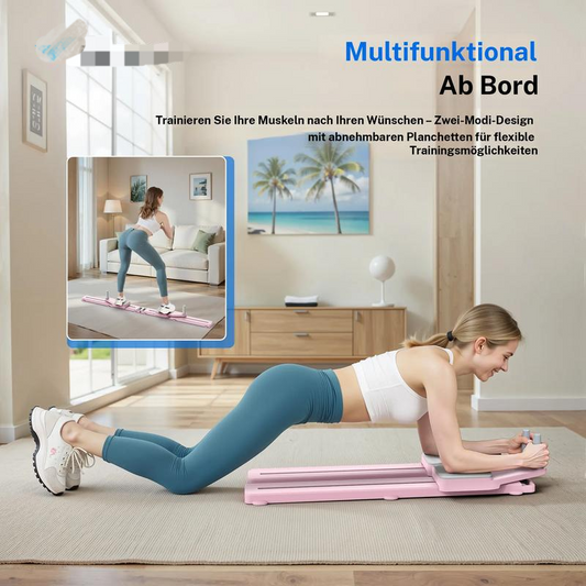 🏋️ 60% RABATT! 💪 Multifunktionell Hopfällbar Träningsbänk – Pilates-Reformer – Med Knä Timer & Motståndsband, För Mage/Rygg/Axlar/Ben 🏠