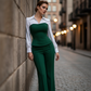 👚 60% RABATT! 👖 Elegant Randig Blus med V-ringning & Vida Byxor för Damer – Klassisk Look, Bekväm & Mångsidig ✨
