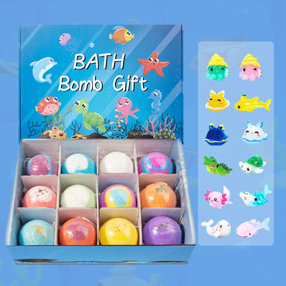🛁 50% RABATT! 🎁 Badbomber för Barn med Överraskning Inuti – Färgglada, Hudvänliga & Perfekta som Present 🏐
