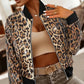 🧥 60% RABATT! ✨ Damernas Glittrande Leopardmönstrade Jacka – Festligt, Trendigt & Perfekt för Partyn 🐆