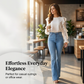 👖 60% RABATT! 💙 Högmidjade Utsvängda Stretchjeans för Kvinnor – Bekväm Passform, Retro Stil & Stretchigt Tyg 🌸