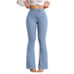 👖 60% RABATT! 💙 Högmidjade Utsvängda Stretchjeans för Kvinnor – Bekväm Passform, Retro Stil & Stretchigt Tyg 🌸