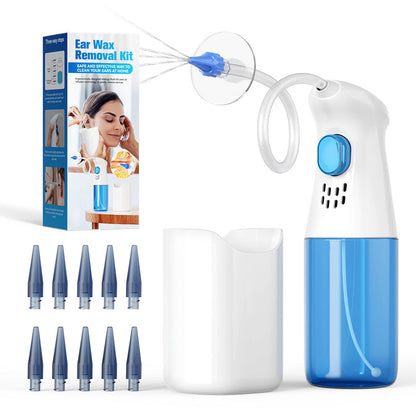 👂 50% RABATT! 💧 Öronvaxborttagningskit – Säker & Skonsam, Utbytbara Munstycken & Enkel Användning 🩺
