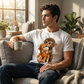 👕 60% RABATT! 🐒 Unisex Apa Kramar Leksak Grafisk T-shirt – Mjukt Tyg, Roligt Tryck & Perfekt för Djurälskare 🌿