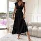 👗 60% RABATT NU! 💃 V-ringad Maxi-klänning med Volanger & Midjedefinition – Smickrande Passform, Elegant Design & Perfekt för Alla Tillfällen 🌸