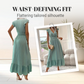 👗 60% RABATT NU! 💃 V-ringad Maxi-klänning med Volanger & Midjedefinition – Smickrande Passform, Elegant Design & Perfekt för Alla Tillfällen 🌸