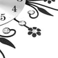 🕰️ 60% RABATT! 🌸 Elegant Väggklocka med Blommönster & Strass – Tyst Gång, Batteridriven & Perfekt för Hem & Kontor ✨